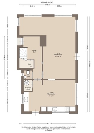 Floorplan - Groenewal 15, 4161 CL Heukelum